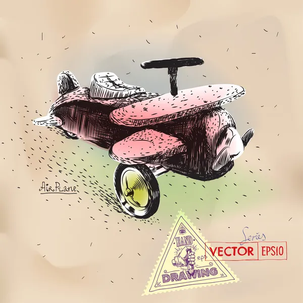 Avião Toy vintage — Vetor de Stock