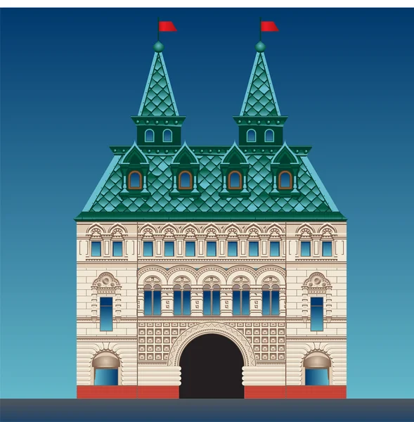 Дом русского стиля — стоковый вектор
