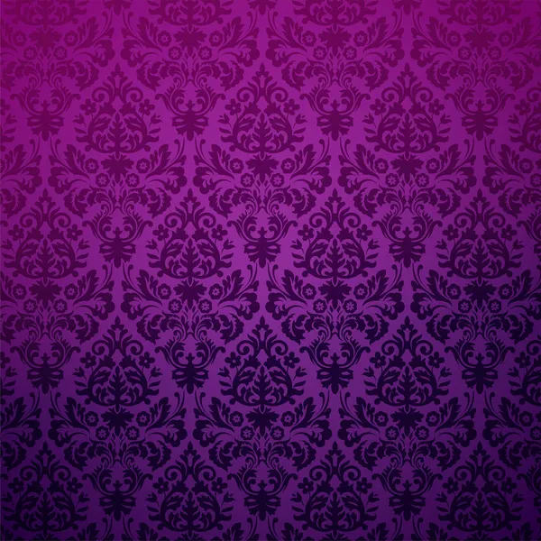 Damaškové bezešvé vzor v purple — Stockový vektor