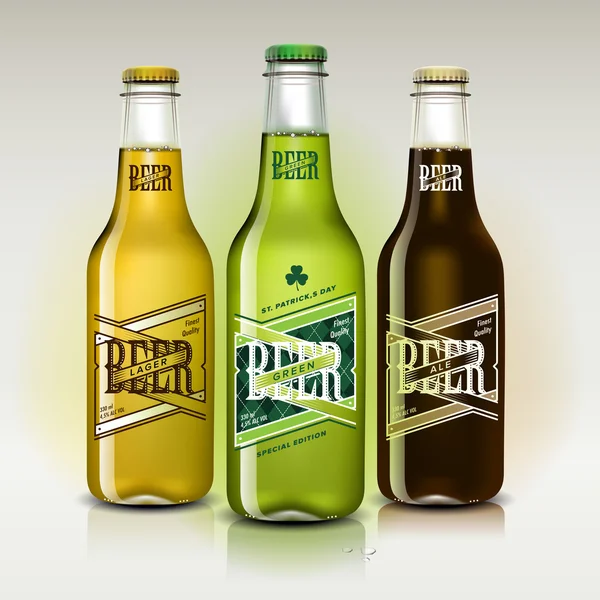 Ensemble de bières pour la Saint Patrick — Image vectorielle