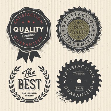 Vintage premium kalitesi ve etiketleri ayarlama
