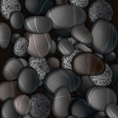 Black pebble stones background