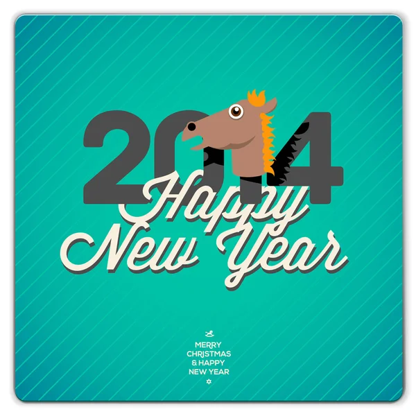 Gott nytt år kort, 2014 — Stock vektor