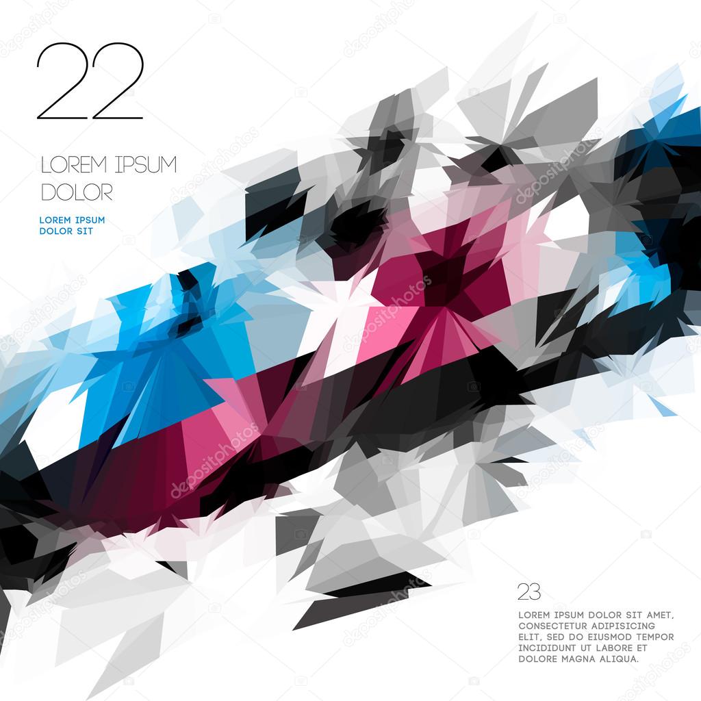 Abstract polygonal template design