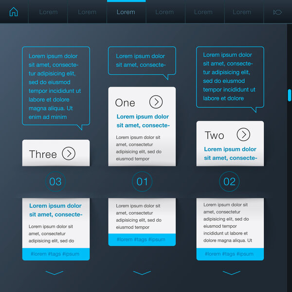 Website design dark template