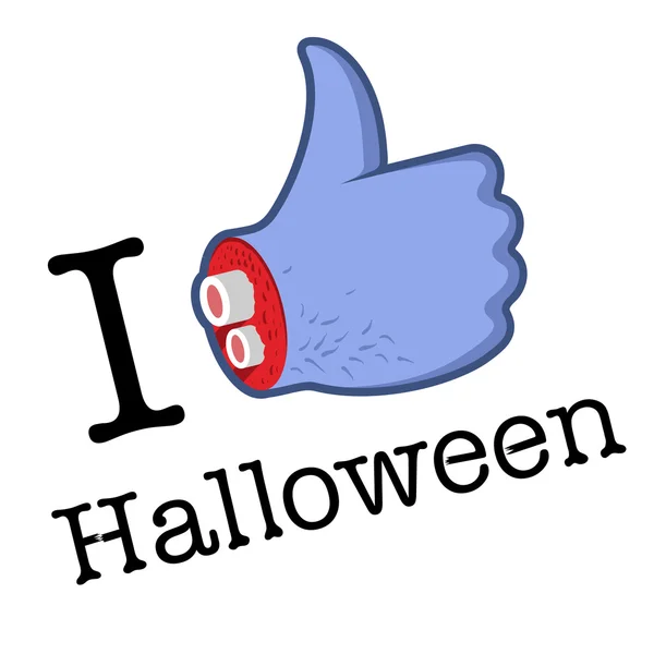 Halloween Me gusta / Pulgares hasta símbolo — Archivo Imágenes Vectoriales