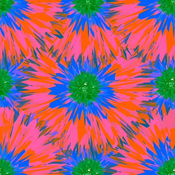Couleurs vives sans couture motif floral tropical — Image vectorielle