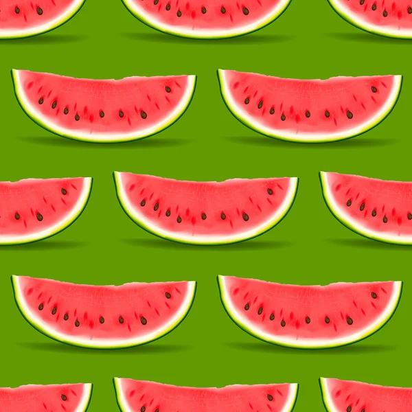 Wassermelone nahtloses Muster — Stockvektor