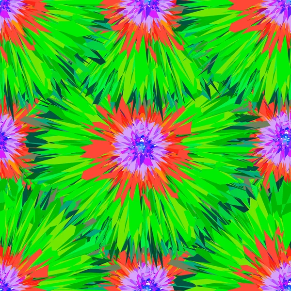 Colores brillantes sin costura patrón floral tropical — Vector de stock