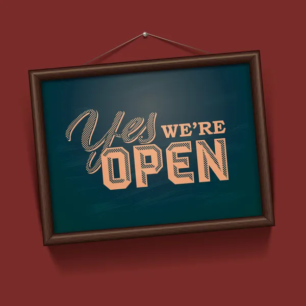 We are Open Sign — Stock Vector