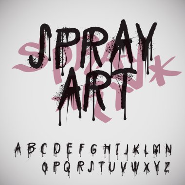 grafiti splash alfabesi
