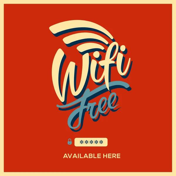 Free wifi symbol retro style — Stock Vector