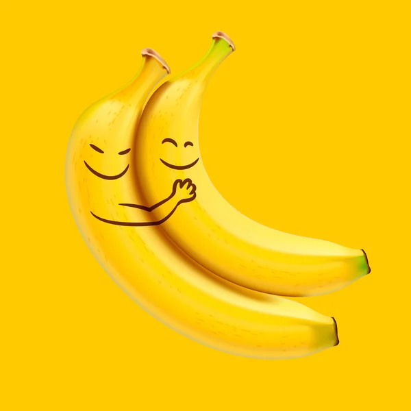 Funny sleeping bananas — Stock Vector