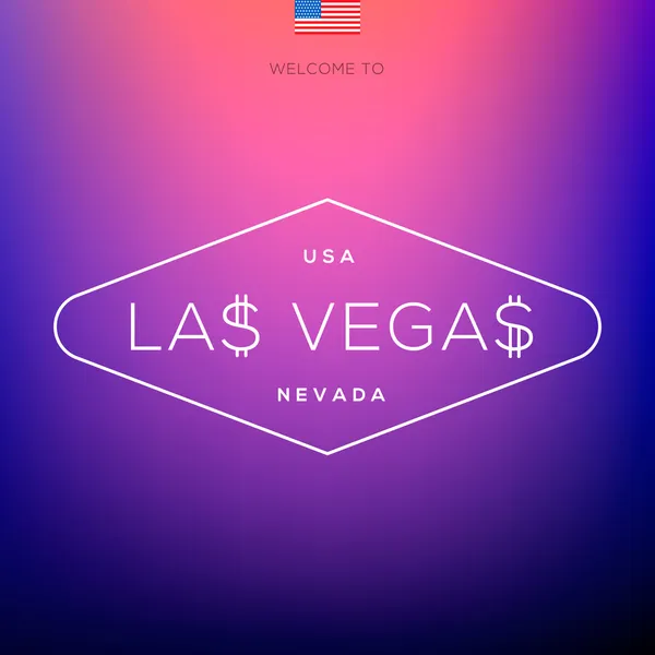 Las Vegas City Concept Logo Label Stock Vector (Royalty Free