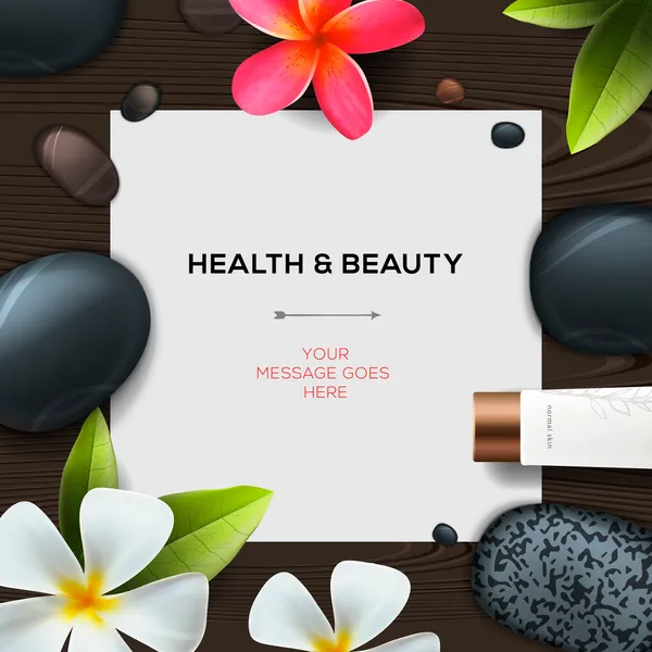 Hälsa och skönhet mall — Stock vektor