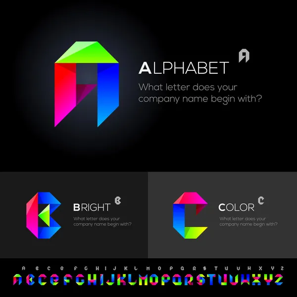 Alphabet vectoriel Utiliser comme éléments de conception — Image vectorielle