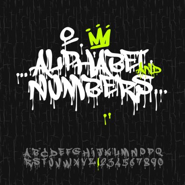 Graffiti alphabet and numbers