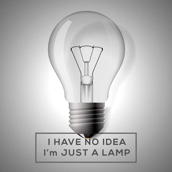 Lamp met idee innovatieconcept. — Stockvector