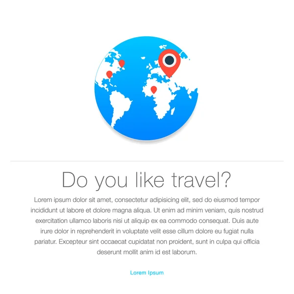 Cestovní ikonu. Mapa země — Stockový vektor
