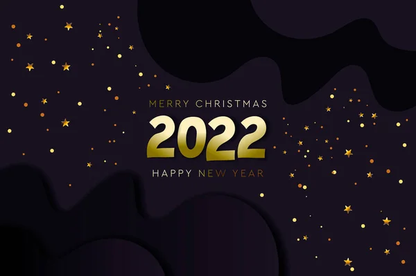 Happy New 2022 Year and Merry Christmas, constellation banner — Stock Vector