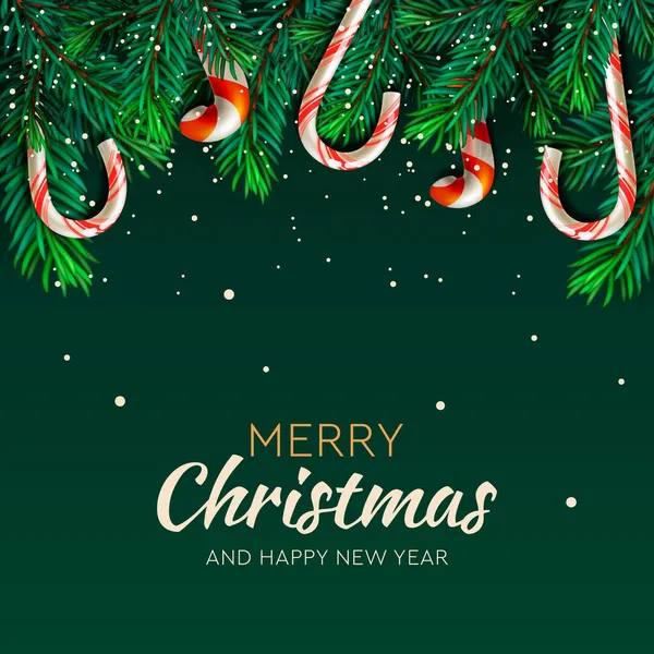 Mutlu Noeller, Xmas Partisi. Lolipopları sallanan ladin dalı