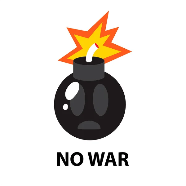 Affiche - Geen oorlog — Stockvector