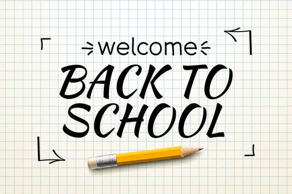 Back to school banner, doodle background Stock Vector