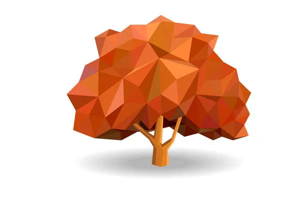 Tree Polygon Icon Isolated White Background Can Use Banner Logo — ストックベクタ