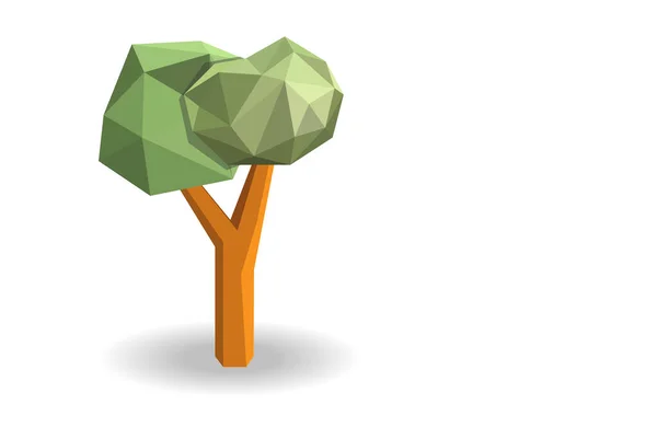Tree Low Poly Icons Modelling Origami Polygon Banner Use Tree — Vettoriale Stock