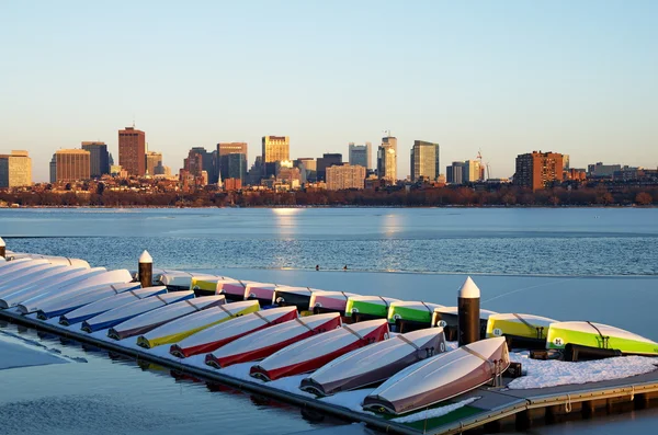 El impresionante horizonte de Boston City Imágenes De Stock Sin Royalties Gratis