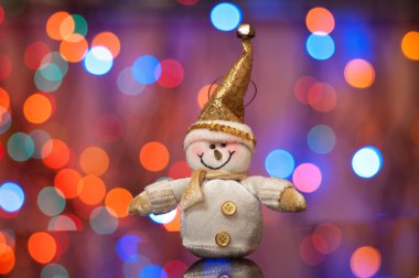 Noel ve yeni yıl, kardan adam karşı güzel bir yan