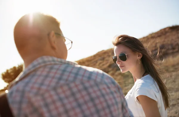 Young couple in love outdoor — Stock Photo, Image