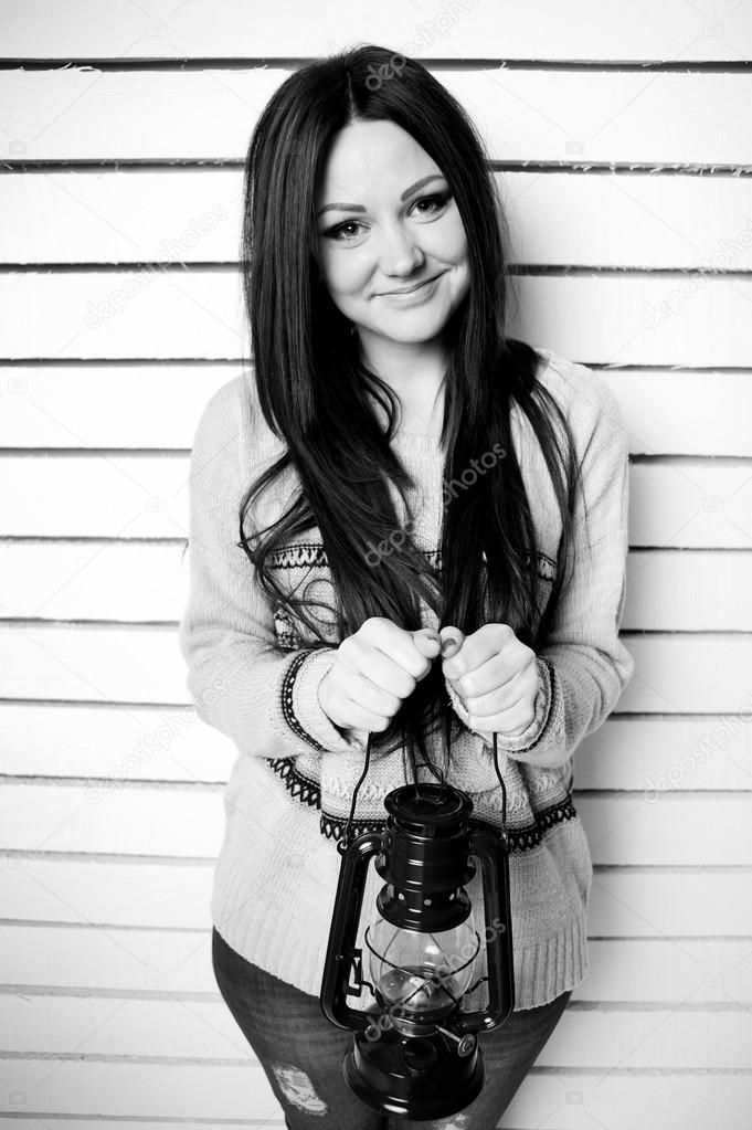 Beautiful girl with lantern Stock Photo by ©dachazworks1 39417973