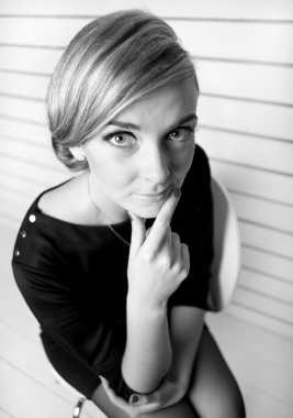 genç kadın iş durulması