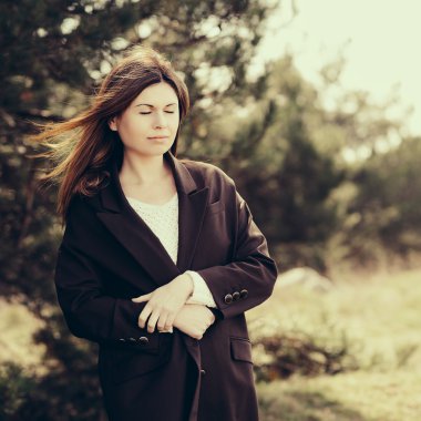 moda kadın açık portre. Stil instagram filtreler