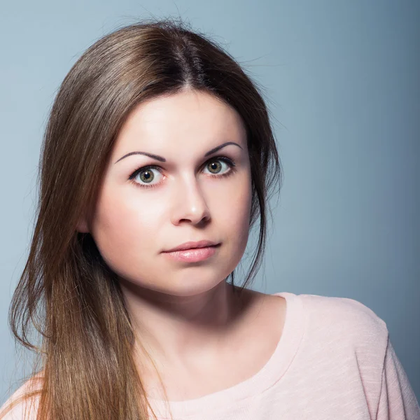 Portrait of young pretty blonde girl — Stock Photo, Image