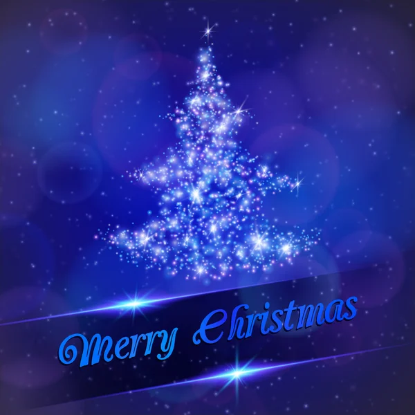 Noel ağacı hafif parçacıkların yapılmış. — Stockvector