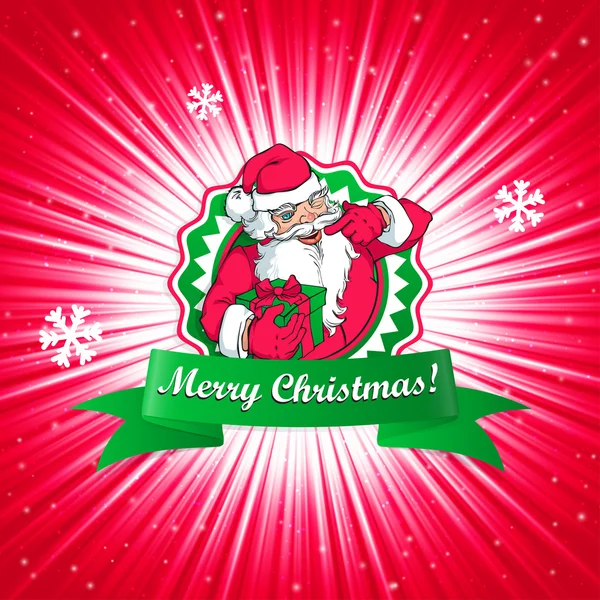 Santa Claus Christmas card — Stock Vector