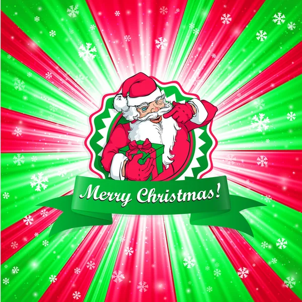 Santa Claus Christmas card — Stock Vector