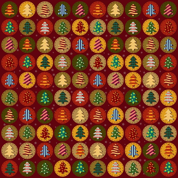 Naadloos patroon met kerstbomen — Stockvector