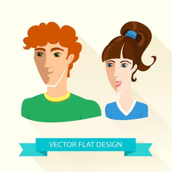 flat-design-portrait-flat-design-man-s-portrait-stock-vector