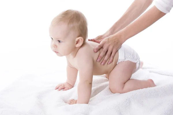 Massagem para bebê — Fotografia de Stock