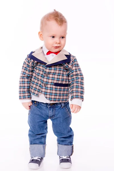 Traje de bebé sobre fondo blanco — Foto de Stock