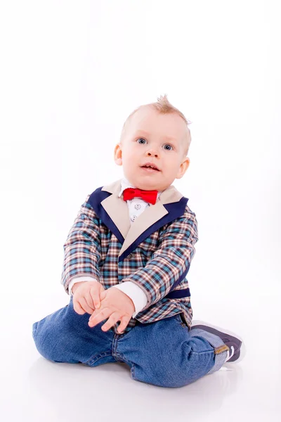 Traje de bebé sobre fondo blanco — Foto de Stock