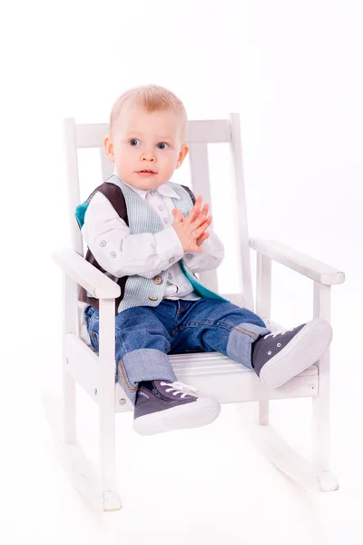 Bebé-niño sobre fondo blanco —  Fotos de Stock