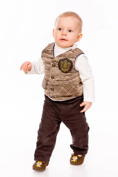 Bebé-niño sobre fondo blanco — Foto de Stock