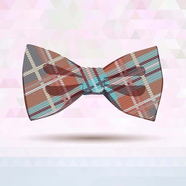 Tartan bow-tie in pastel colors — Stock Vector