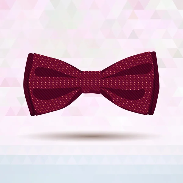 Bordo vector bow-tie patterned by dots — Stock Vector