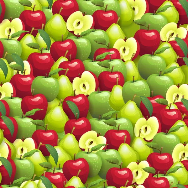 Яблуні та груші безшовні візерунком — стоковий вектор