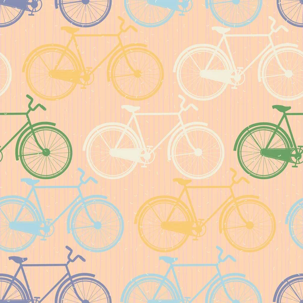 Wzór kolorowy rowerów. urządzony — Wektor stockowy
